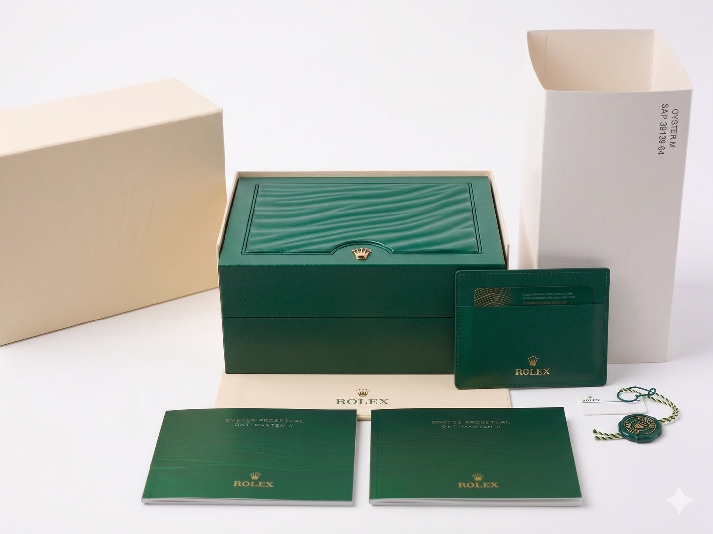 Rolex Watch Box — Classic Vintage Style Case with Booklets & Bag SAP 39139.64