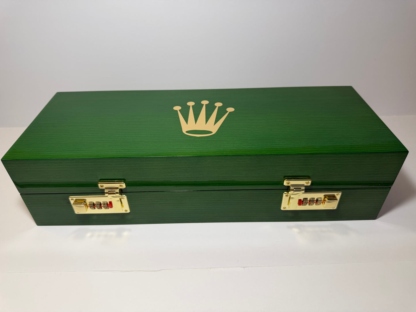 Green Rolex Lacquered Wood Box (5 slots)