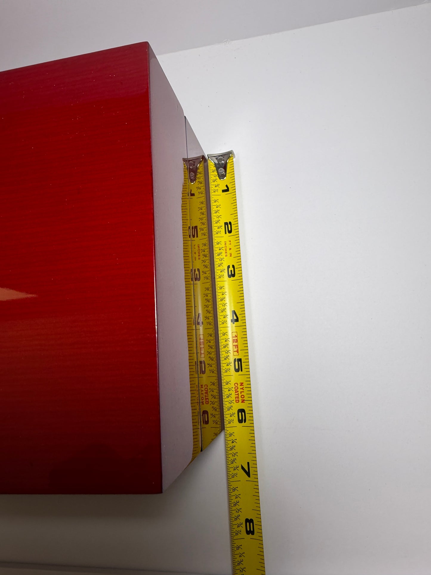 Red Cartier Lacquered Wood Box (5 slots)