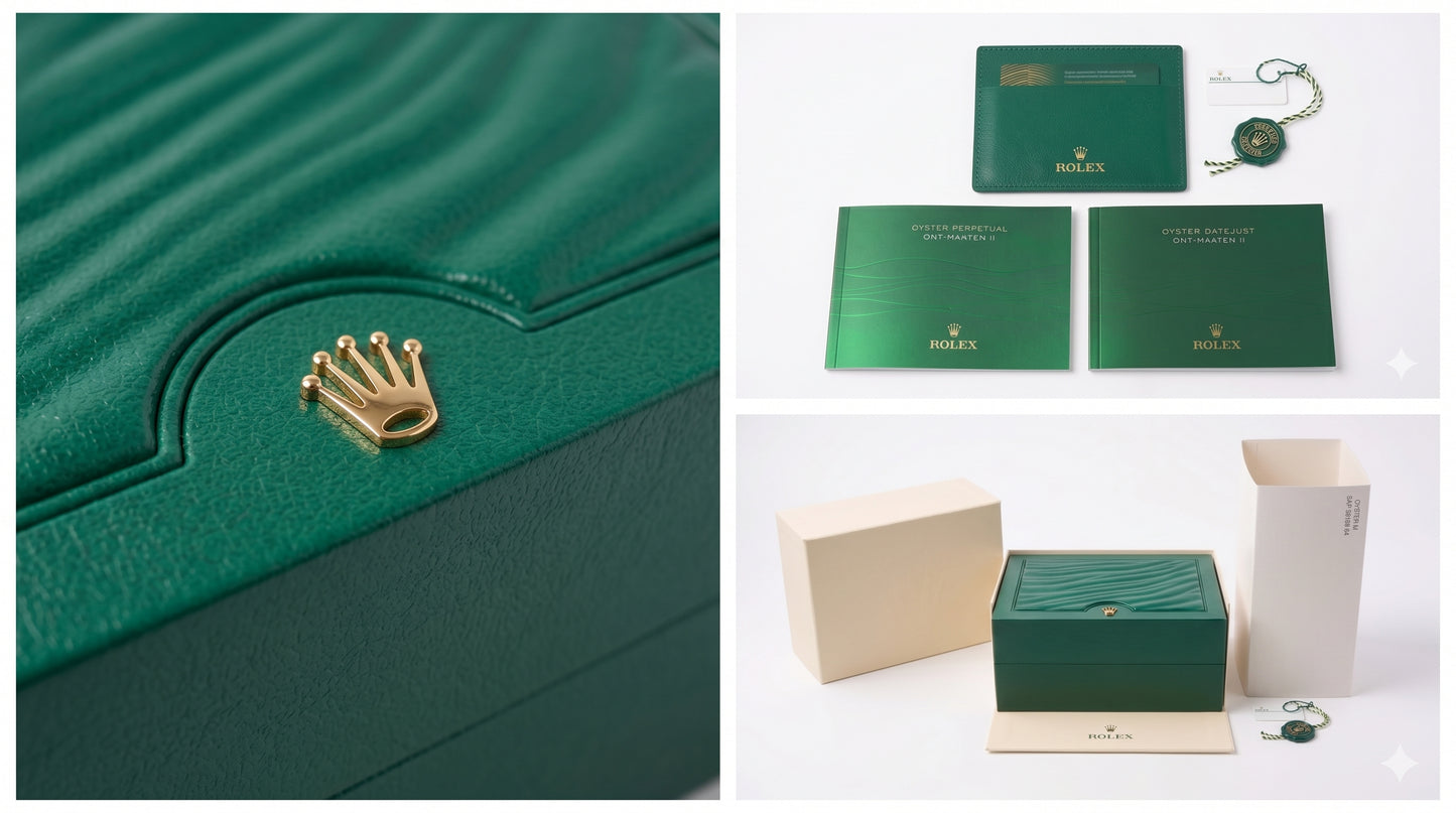Rolex Watch Box — Classic Vintage Style Case with Booklets & Bag SAP 39139.64